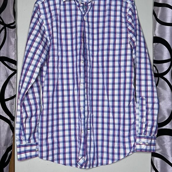 Blue and Purple Banana Republic Men’s Button Down - Picture 4 of 11